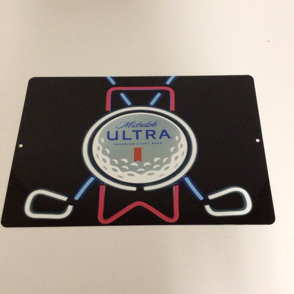 Michelob ultra golf metal tin sign